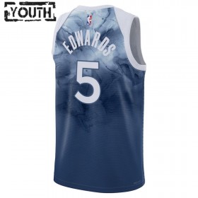 Dječji NBA Dres Minnesota Timberwolves Anthony Edwards 5 Nike 2023-24 City Edition Plava Swingman